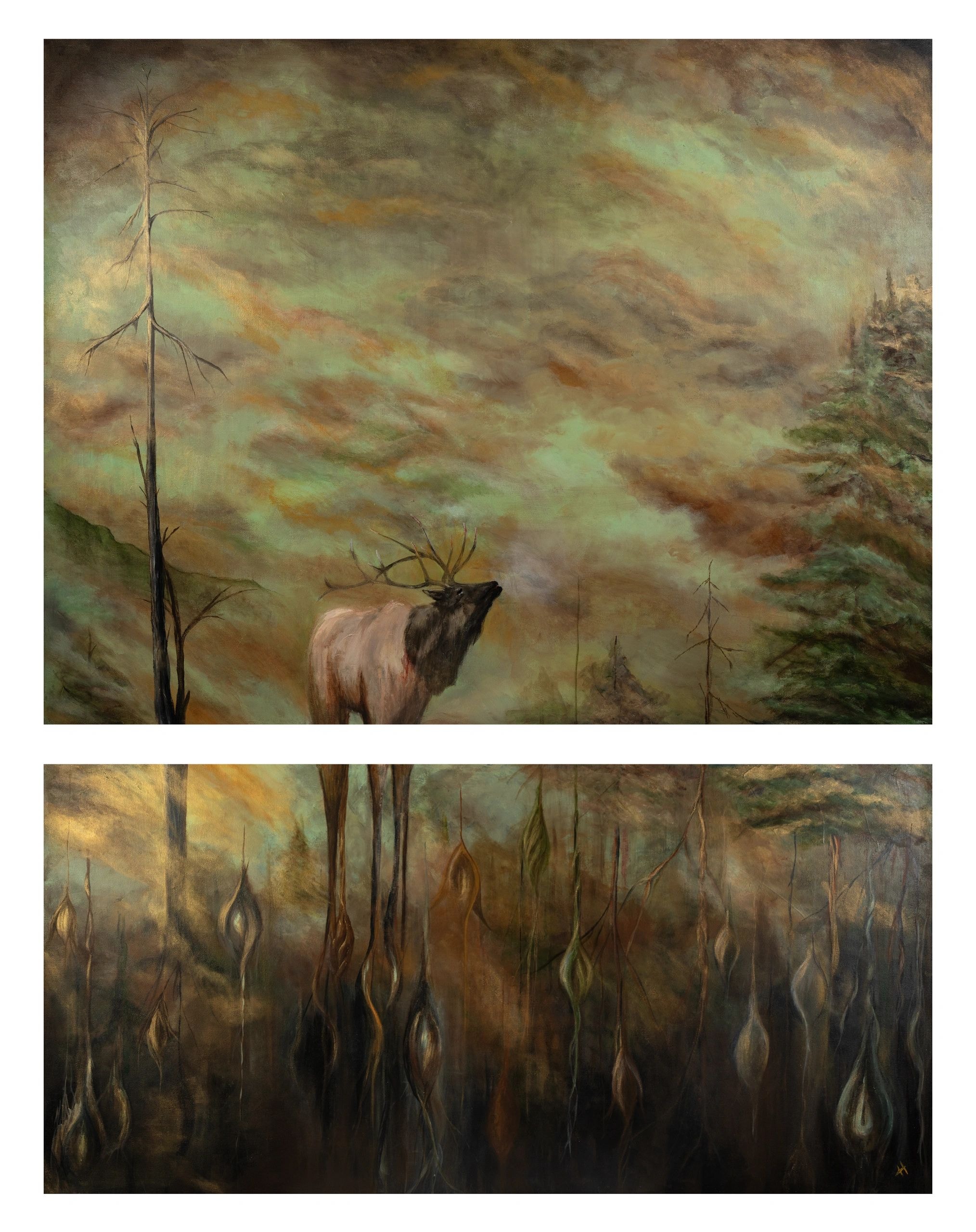 Elk in the Mist